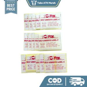 Kertas Label Stiker Fox 